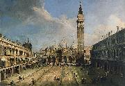 Giovanni Antonio Canal The Piazza San Marco in Venice oil on canvas